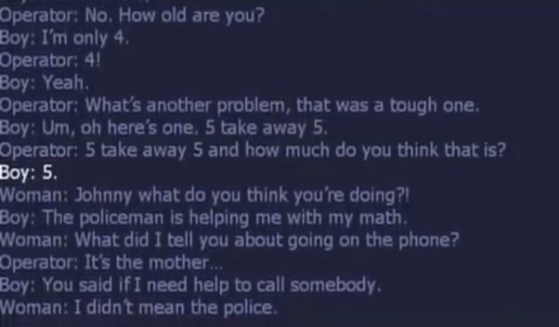 "Un niño llama al 911 solicitando ayuda de un oficial de policía, pero no por la razón habitual."