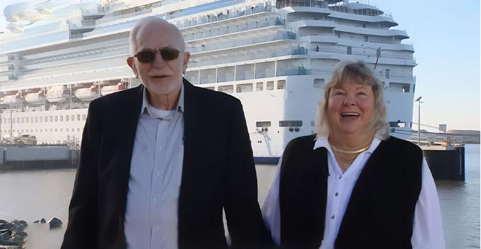 Observa cómo esta pareja de ancianos decidió vivir a bordo de un crucero. Este es su 51º crucero.
