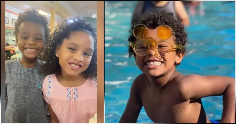 Un niño de 7 años aclamado como un héroe por salvar a un niño de 3 años del fondo de la piscina.