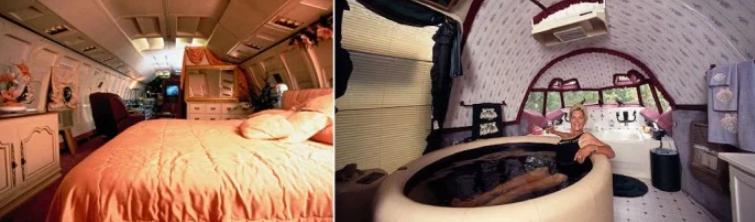 Una mujer estadounidense compró un avión de pasajeros y lo convirtió en una casa de campo: mostramos lo que hay dentro.