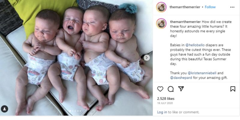 Después de meses intentando quedar embarazada, mamá finalmente da a luz a 4 bebés saludables.