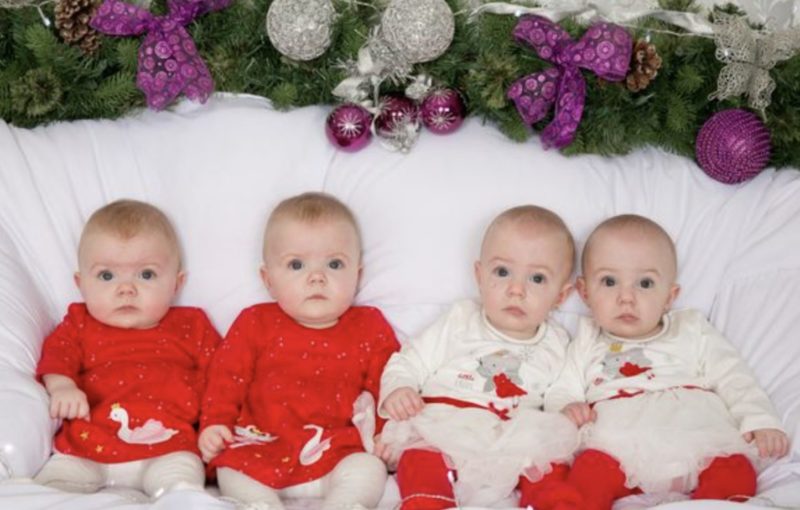 "Conoce a los adorables cuádruples de 70 millones que son el mejor regalo de Navidad de mamá."