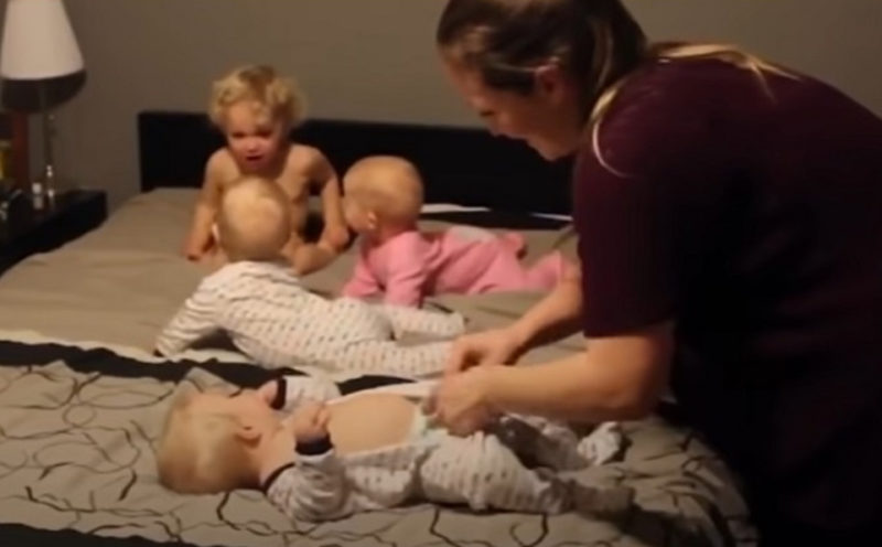 4 increíbles pequeñitos no dejan sola a su mamá; al ver sus fotos, todo quedará claro.