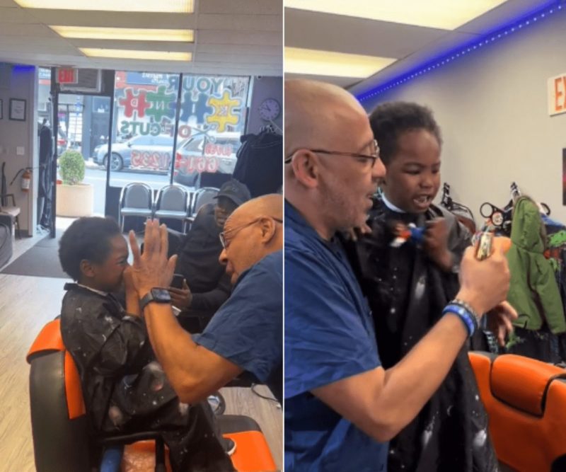 Conmovedor corte de pelo: Observa cómo este barbero reconforta a un niño con necesidades especiales. ¡No podrás contener las lágrimas!