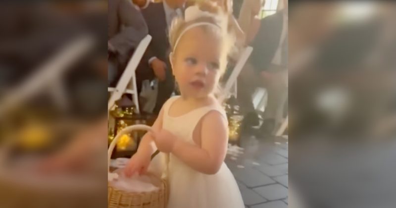 La pequeña dama de honor sorda se sintió conmovida cuando recibió ayuda en lenguaje de señas por parte de una pariente de la novia...