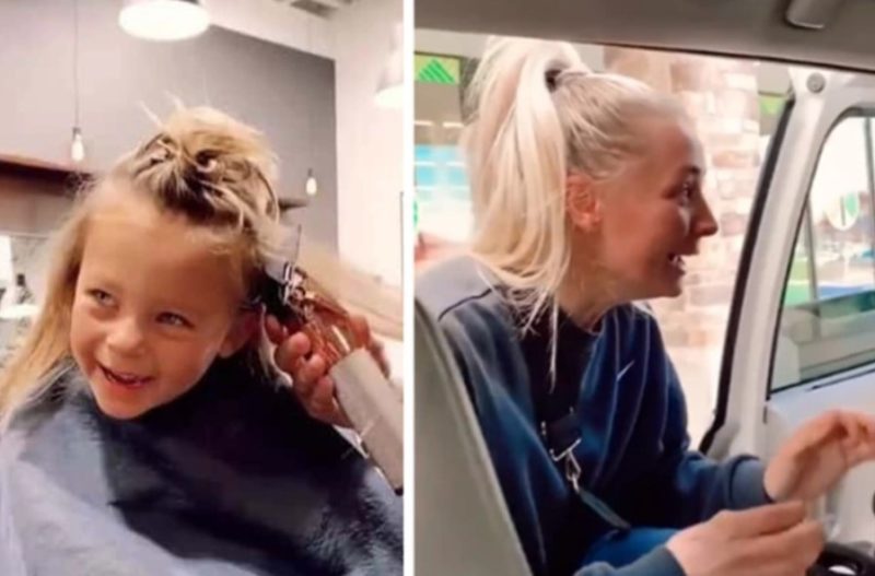 Mamá se queda sin palabras por una sorpresa conmovedora: la primera vez que su hijo se corta el pelo.
