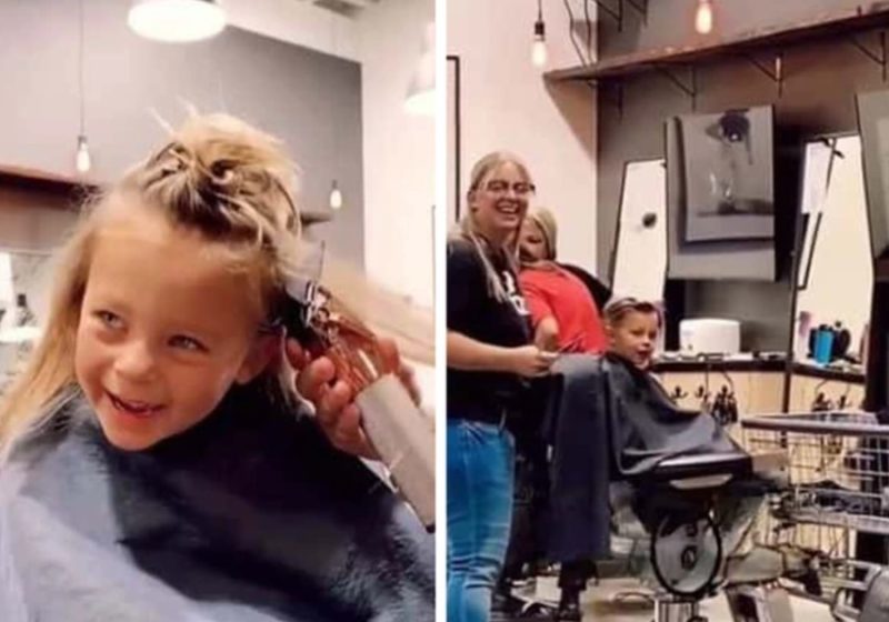 Mamá se queda sin palabras por una sorpresa conmovedora: la primera vez que su hijo se corta el pelo.