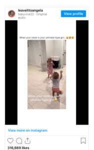 Video encantador: Cuando tu hermano se convierte en tu animador número uno.