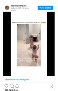 Video encantador: Cuando tu hermano se convierte en tu animador número uno.