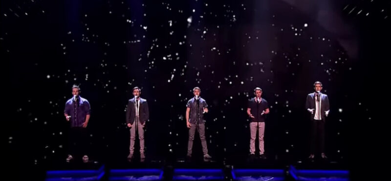 La boyband de cinco integrantes Collabro sorprendió con esta interpretación de 'Stars' del musical 'Los Miserables'