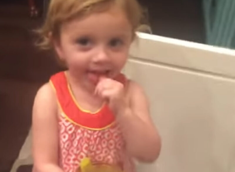 La reacción de la pequeña cuando su padre no aprueba a su novio es hilarante. El discurso más adorable.