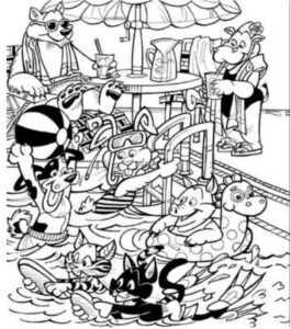 ¡Solo las personas con alta inteligencia pueden encontrar el embudo escondido en esta imagen de la piscina para animales!