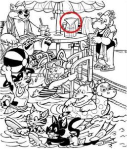 ¡Solo las personas con alta inteligencia pueden encontrar el embudo escondido en esta imagen de la piscina para animales!