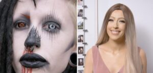 Una chica gótica decidió experimentar y mostró cómo se vería con ropa normal y un maquillaje sencillo.