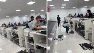 ¡Nunca has visto algo así! En el aeropuerto, esta imagen de la mujer está atrayendo atención viral. ¡Míralo de cerca y entenderás por qué!