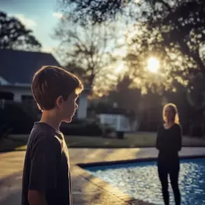 El pequeño hijo de mi vecino vino a nadar a nuestra piscina. Cuando se quitó la camiseta y vi su espalda, me quedé sin palabras