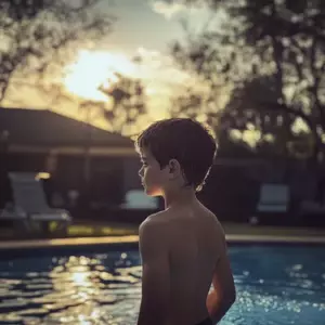 El pequeño hijo de mi vecino vino a nadar a nuestra piscina. Cuando se quitó la camiseta y vi su espalda, me quedé sin palabras