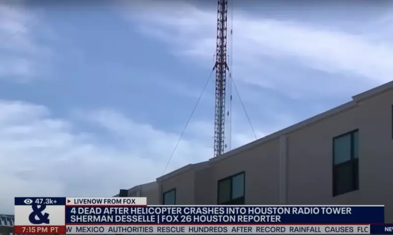 Cuatro muertos, incluido un niño, tras estrellarse un helicóptero contra una torre de radio en Houston (vídeo)