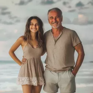 Sorprendí a mi papá con una jovencita en la playa mientras él estaba "en viaje de negocios"