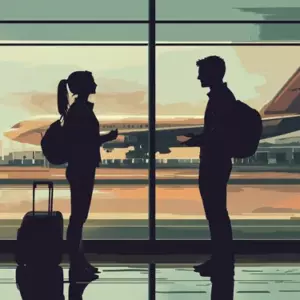 Un encuentro casual en un aeropuerto conduce a un pacto audaz: encontrarse en un año sin información de contacto, pero nada sale según lo planeado – Historia del día