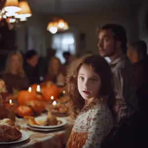 En la cena de Acción de Gracias, mi hija se puso de pie y gritó: "¿Y dónde está la mujer que papá tiene en nuestro cobertizo?"