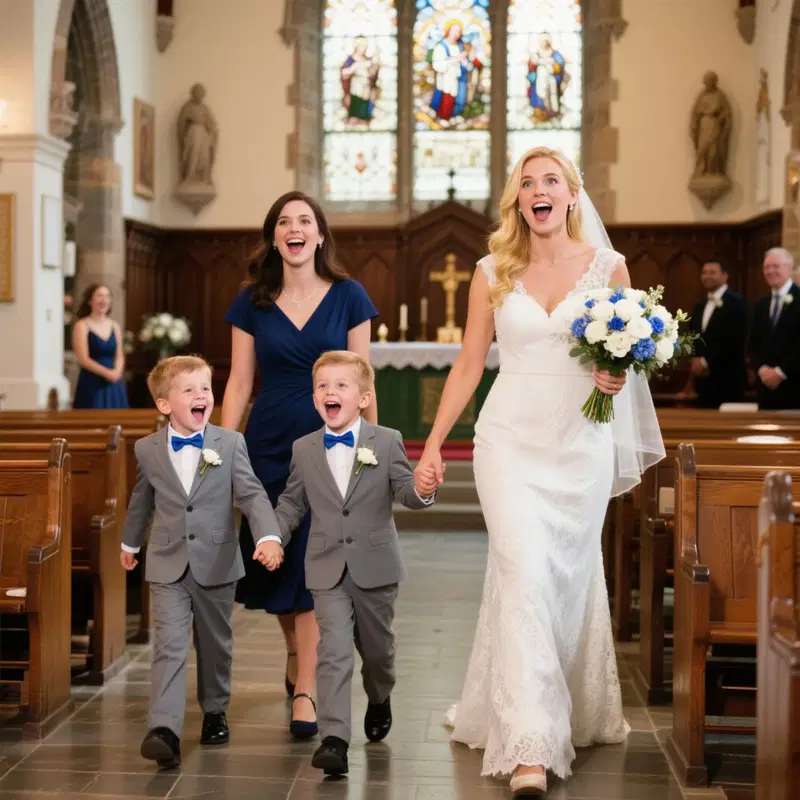 Mis sobrinos caminaron delante de mí en mi boda, luego gritaron algo que se robó el corazón de todos