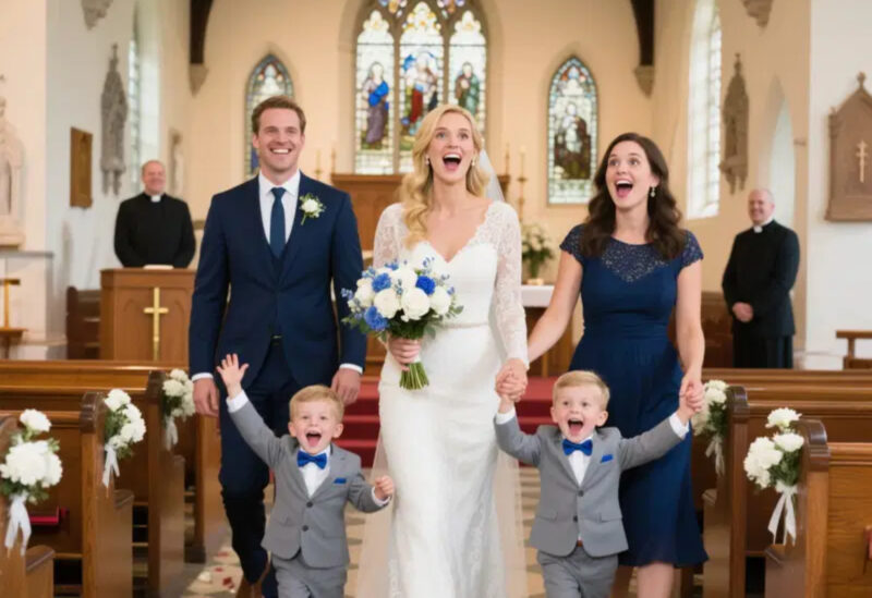 Mis sobrinos caminaron delante de mí en mi boda, luego gritaron algo que se robó el corazón de todos