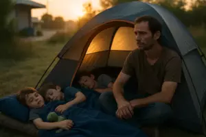 Mis hijos piensan que estamos acampando, pero no saben que estamos sin hogar