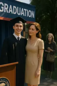 El hijo se avergüenza de su madre de un solo ojo, invita a otra mujer a su graduación