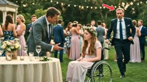 Todos ignoraron a la hija paralizada del director ejecutivo en la boda, hasta que un padre soltero habló.
